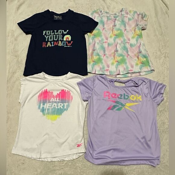 Eddie Bauer/ Reebok - girls t-shirts set of 4 - size Medium 8 - Picture 1 of 8